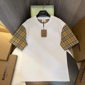 New Burberry white t-shirt for men casual t shirt short sleeve tee